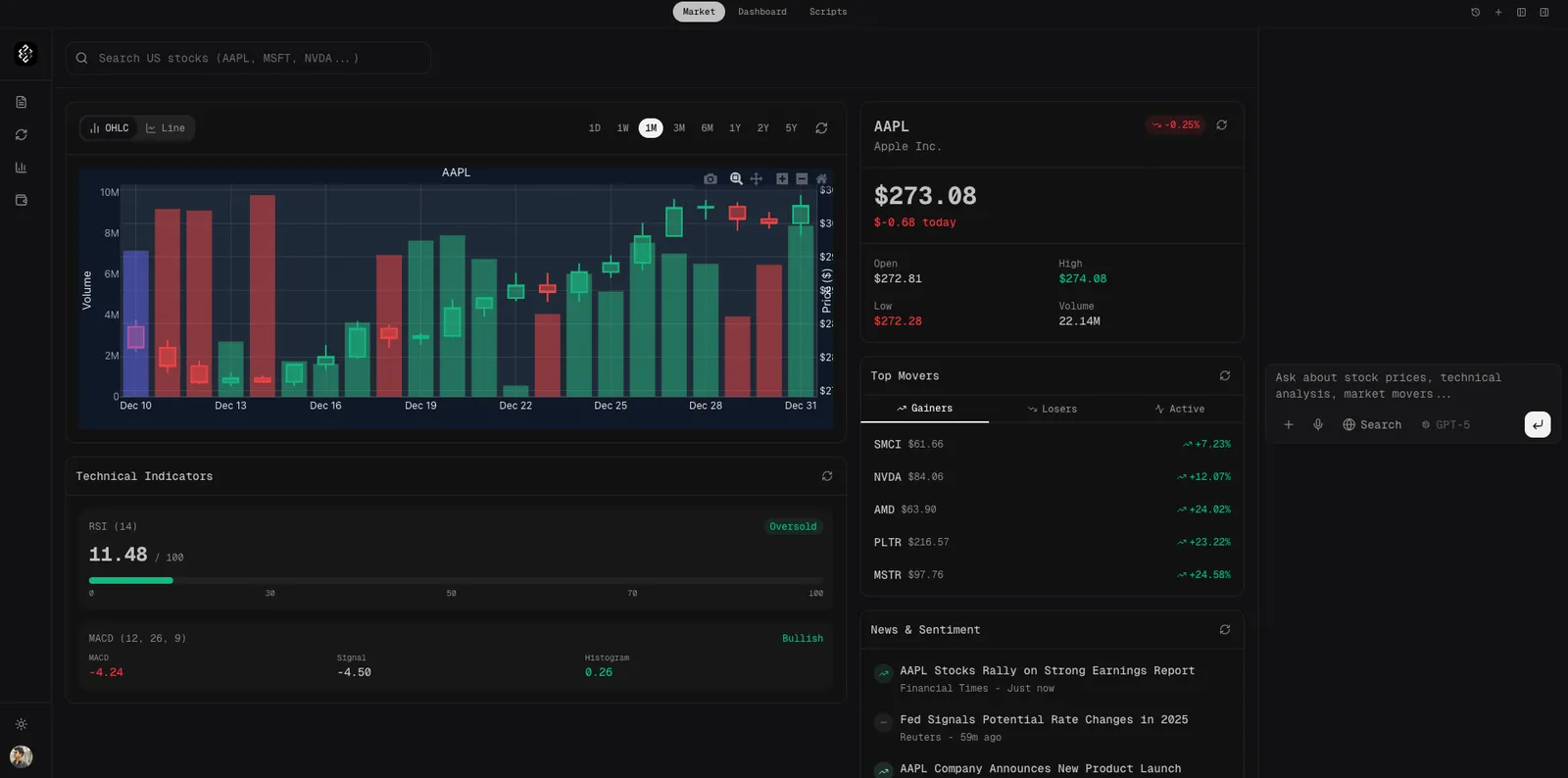 Arthion AI interface